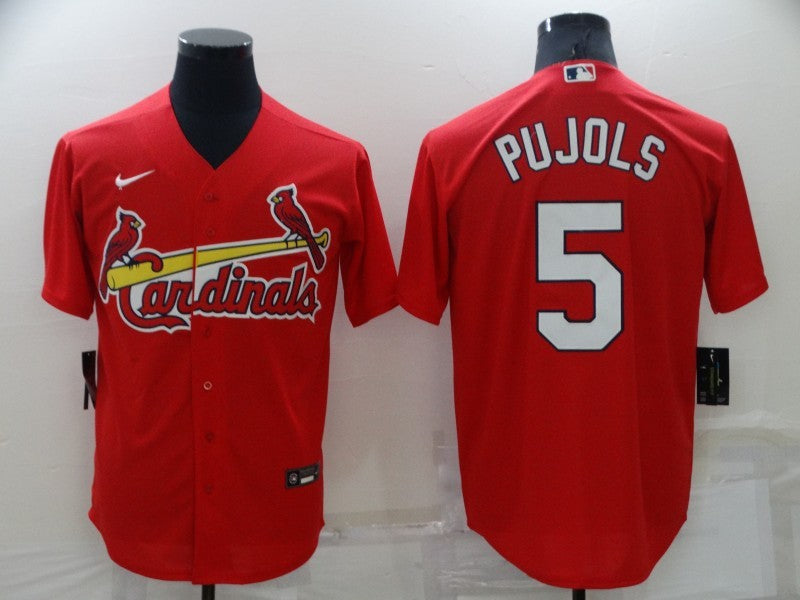 Men's St. Louis Cardinals Albert Pujols #5 Red Baseball Jersey